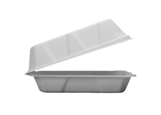 8×8 Inches Meal Clamshell Biodegradable Takeout Containers