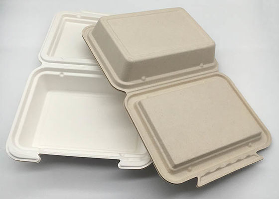 9"×6”825ml Pulp Biodegradable Takeout Containers