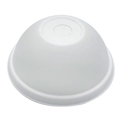 Round Tea Cup Cover Eco Biodegradable Paper Pulp Sugarcane Paper Boba Tea Cups 12oz16oz Dome Lids