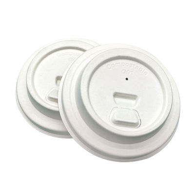 80mm 90mm Disposable Sugarcane Fiber Bubble Tea Cup Lids