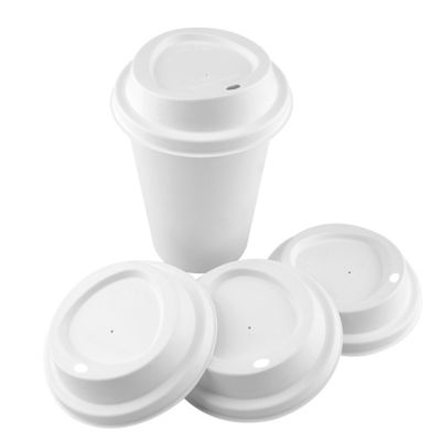 Compostable Molded Sugarcane Disposable Cup Cover For Beverage Packaging