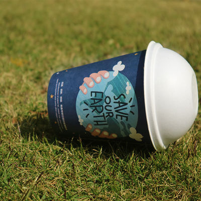 80 90mm Biodegradable Bagasse Cup Lids For Hot Cold Drinking